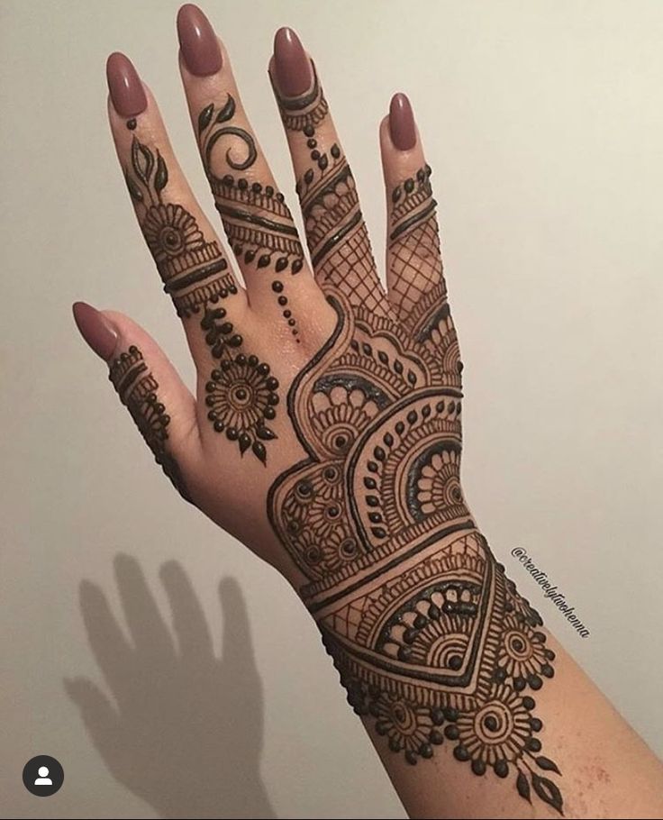 easy arabic mehndi design back hand 19