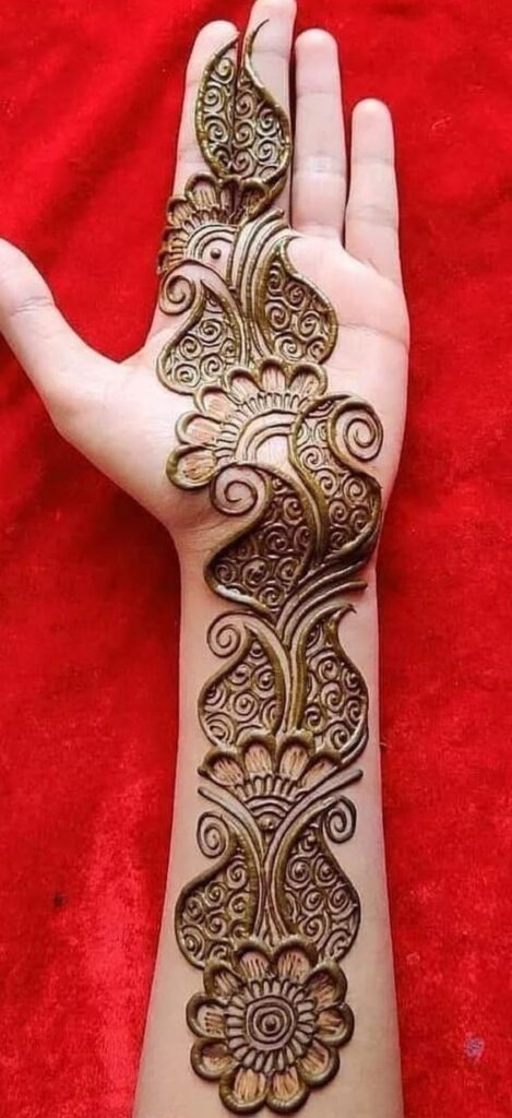 easy arabic mehndi design back hand 21