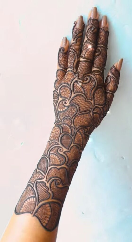 easy arabic mehndi design back hand 7