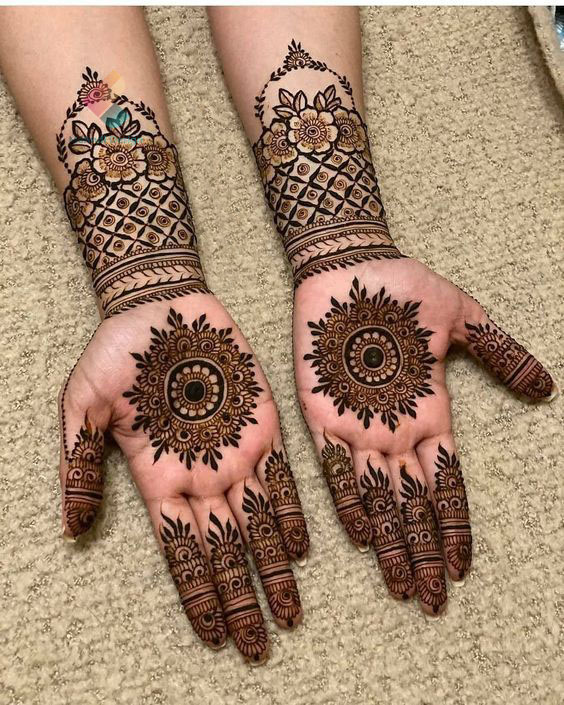 traditional mehndi designs 24